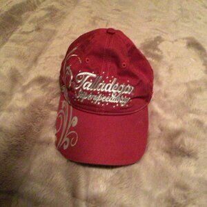 Ladies Vintage LSC Burgandy and Silver ball Cap Talledaga Superspeedway